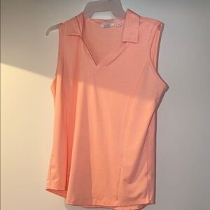 Peach Sleeveless Women's Golf Top